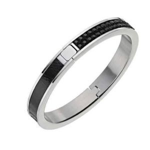 Swarovski Silver bracelet with black stones